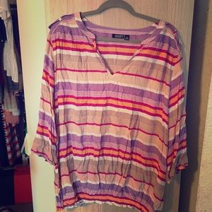 Long sleeve stripe blouse